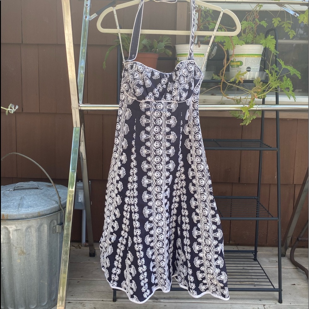 Blue and White Dress